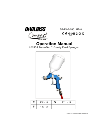 DeVilbiss Compact HVLP Operation Manual | Manualzz