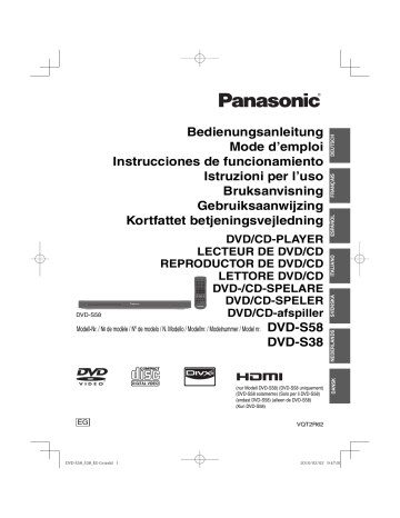 Panasonic DVDS38 Benutzerhandbuch | Manualzz