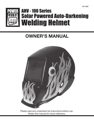 WS-1000 Solar Auto Darkening Welding Helmet Lens Automatic 110*90MM Black 