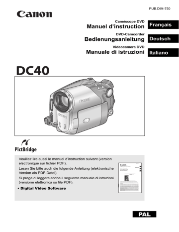 Liste des réglages disponibles (FUNC.). Canon DC40 | Manualzz