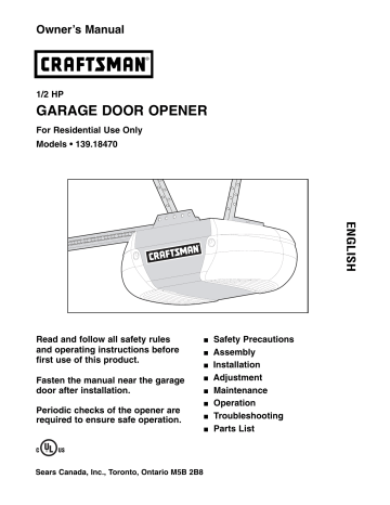 WARNING - LiftMaster | Manualzz