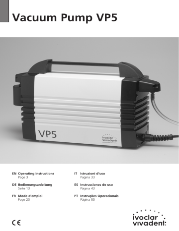 Ivoclar Vivadent VP5 Manual do usuário | Manualzz