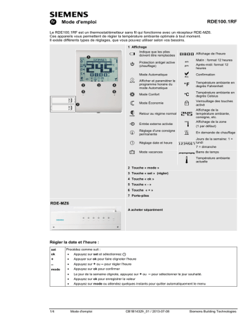 Danfoss kamerthermostaat RET2001-RF ontvanger, draadloos, aan-uit