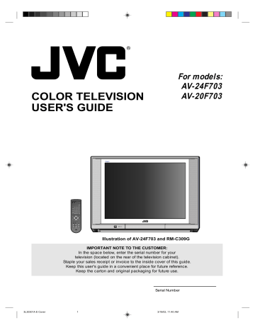 JVC AV-24F703 CRT Television User manual | Manualzz