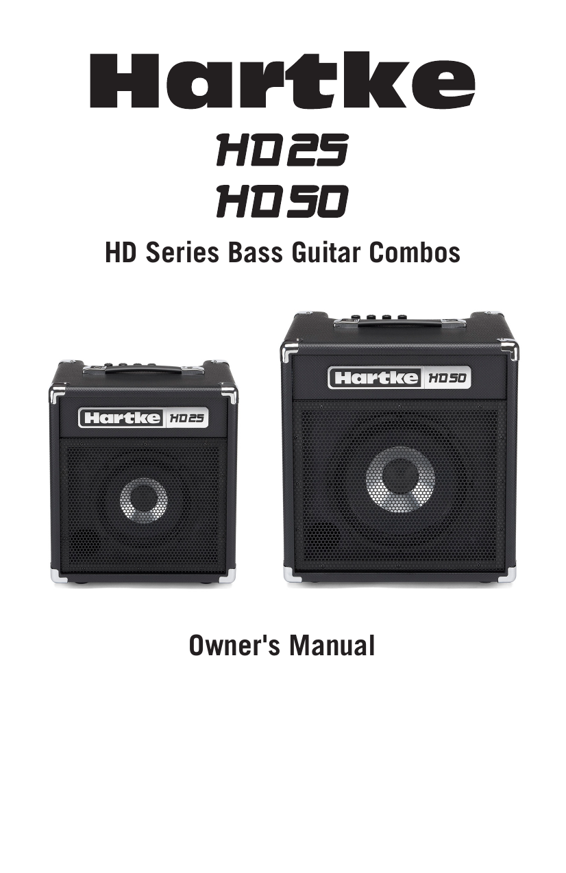 Owner`s Manual HD Series Bass Guitar Combos Manualzz