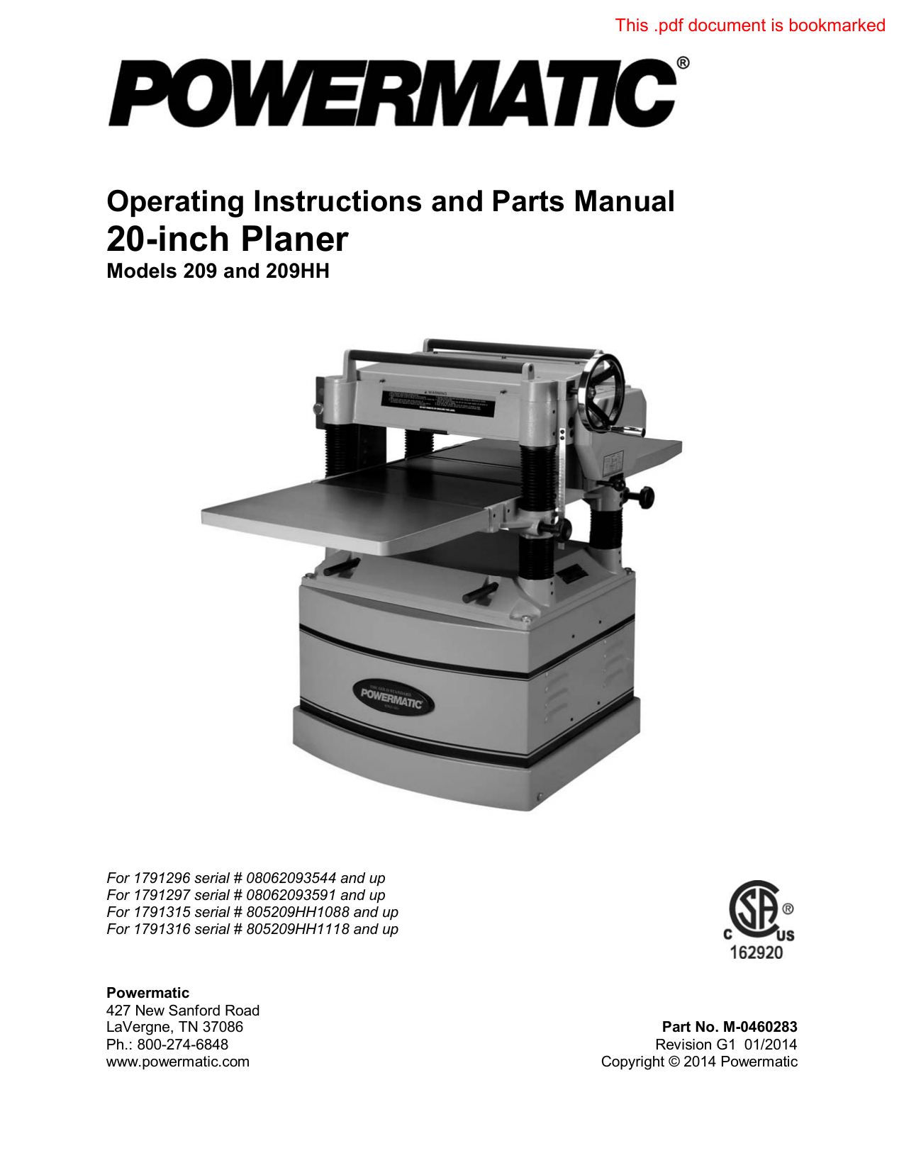 20inch Planer Manualzz
