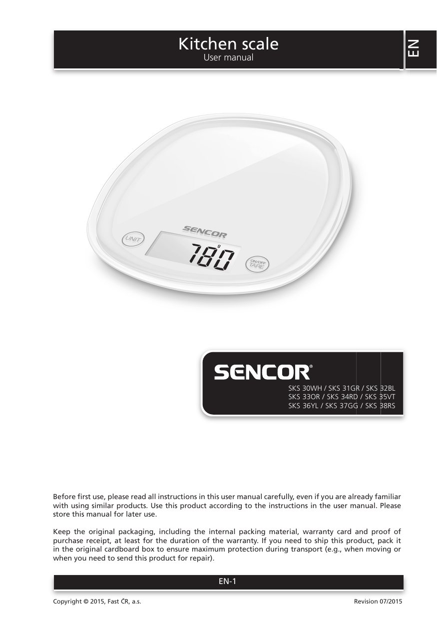 Kitchen scale Manualzz