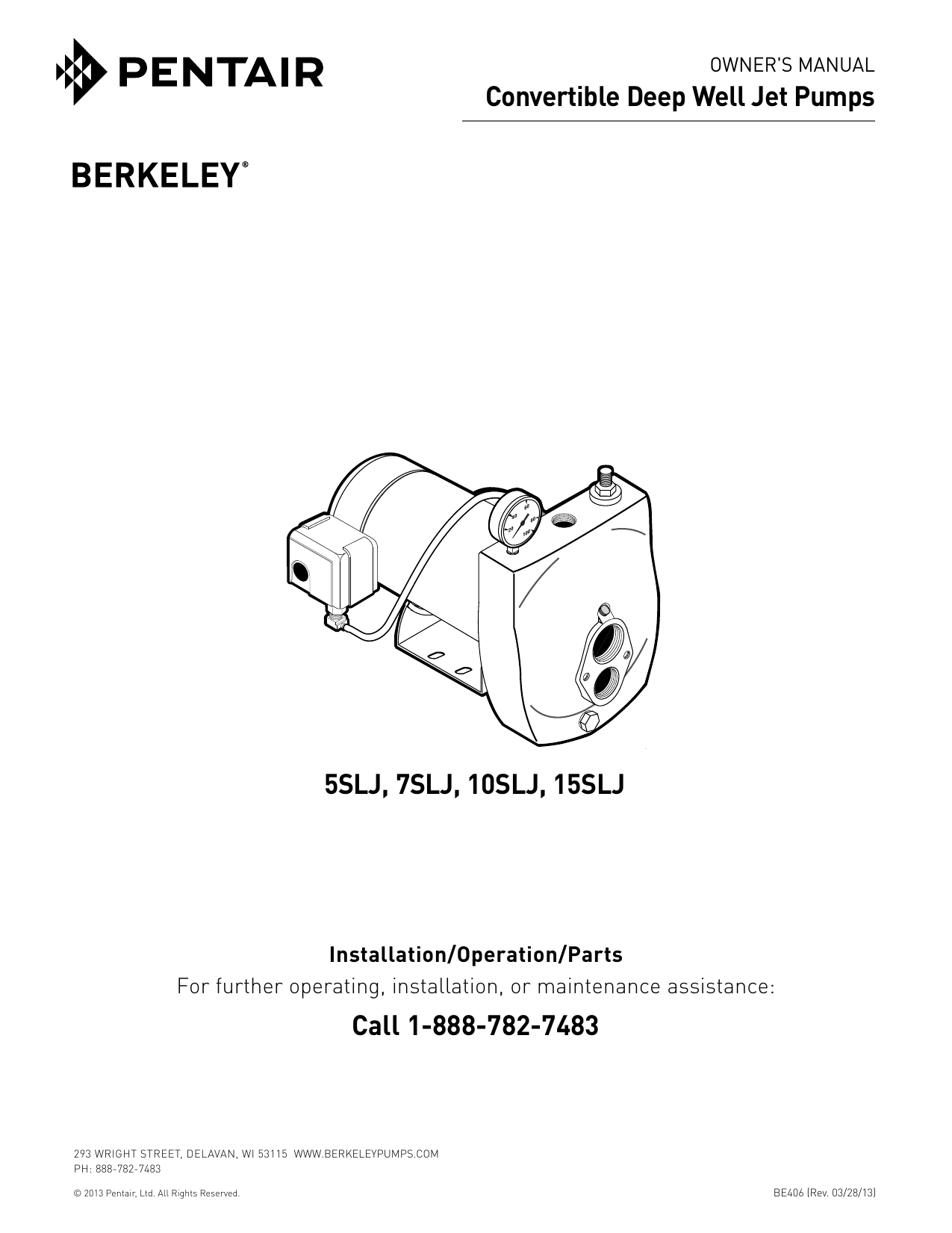 Convertible Deep Well Jet Pumps Call 1 888 782 Manualzzcom