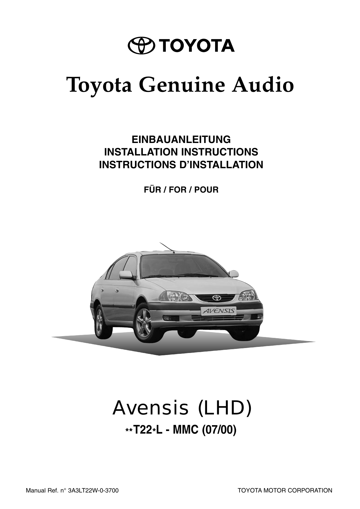 Toyota Genuine Audio - Toyota Service Information | Manualzz