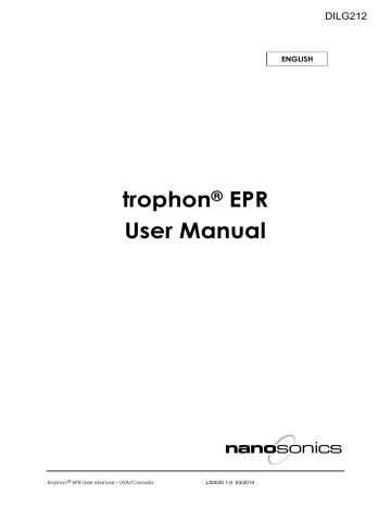 trophon® EPR User Manual | ENGLISH