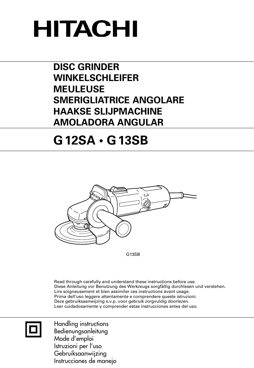 Hitachi G13SB Handling Instructions Manual | Manualzz