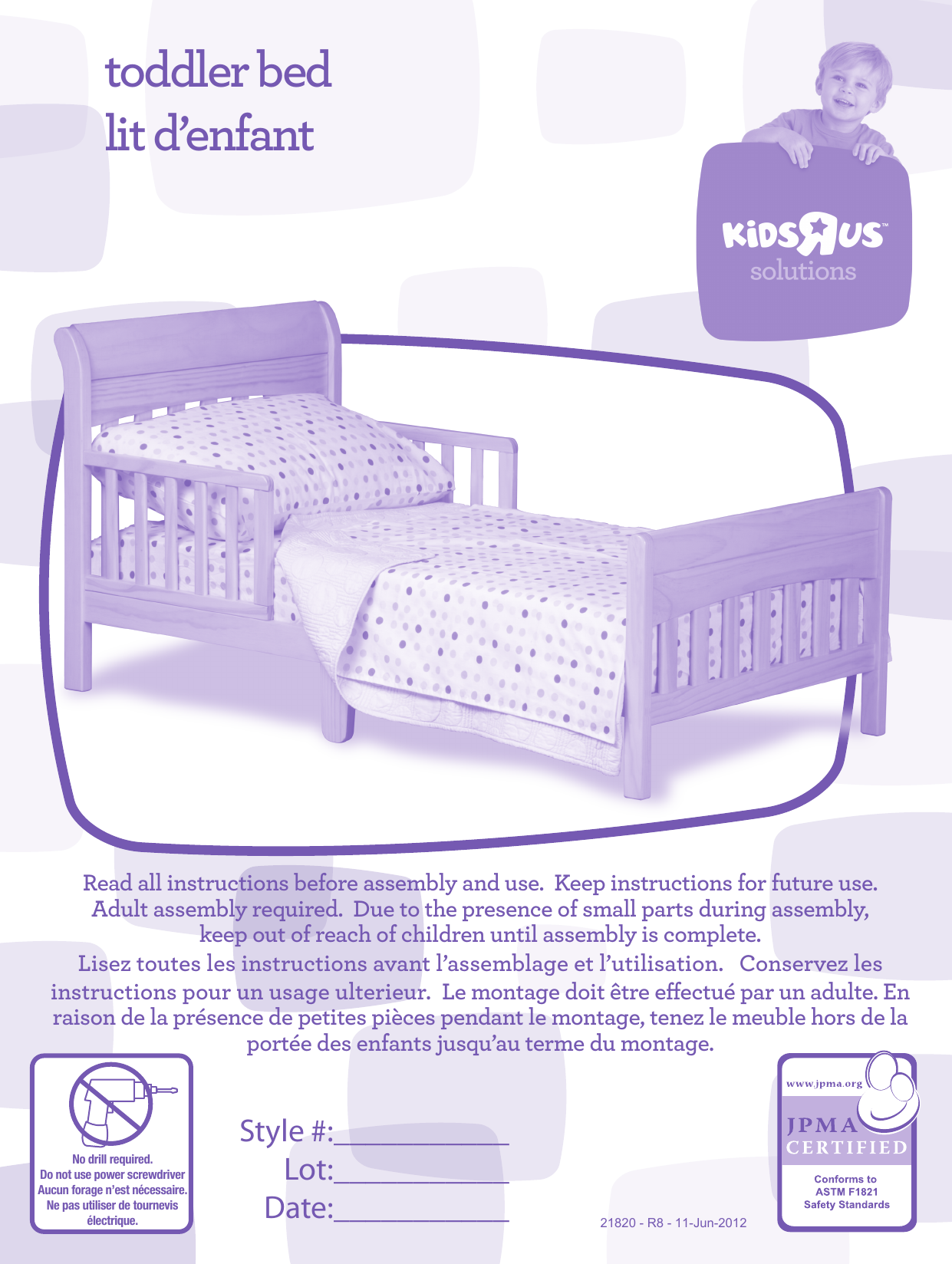 Delta Children Solutions Toddler Bed User manual Manualzz