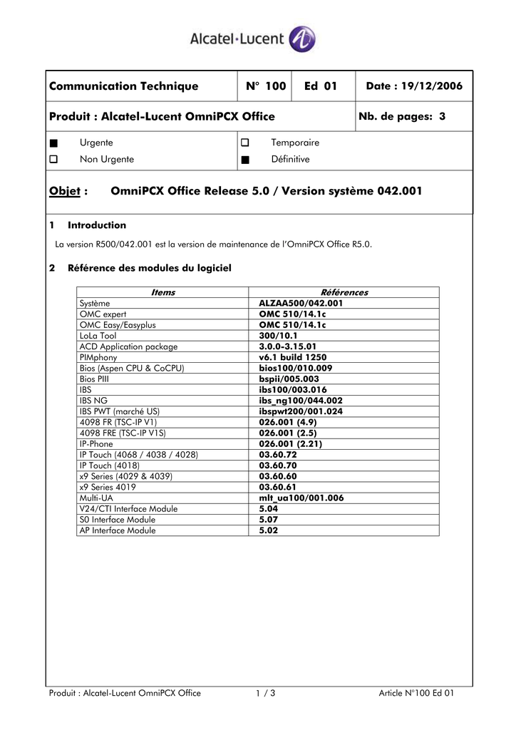 TÉLÉCHARGER LOGICIEL OMC ALCATEL OMNIPCX ALCATEL OMC TÉLÉCHARGER OMNIPCX LOGICIEL