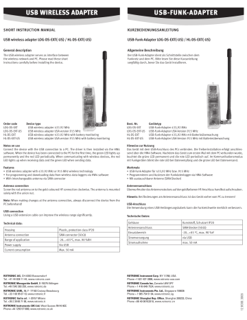 Rotronic USB Wireless Adapter Short Instruction Manual | Manualzz