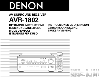 AVR-1802 | Manualzz