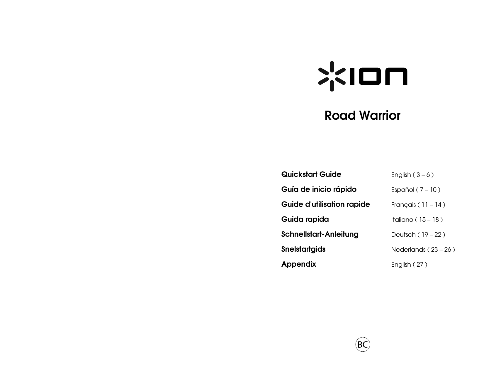 iON Road Warrior User manual Manualzz