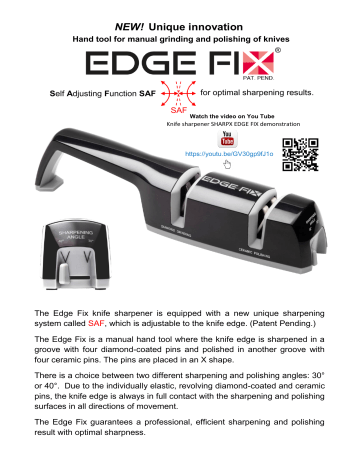 SHARPX knife sharpener EDGE FIX User Manual | Manualzz