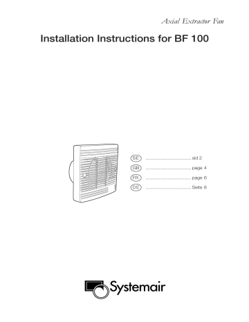 Installation Instructions For BF 100 | Manualzz