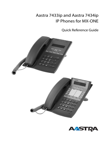 Aastra 7433ip and Aastra 7434ip IP Phones for MX-ONE | Manualzz