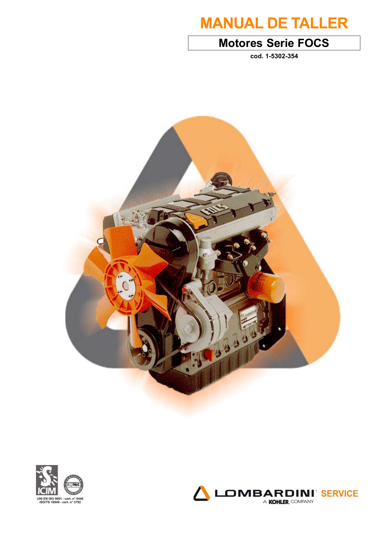 Kohler LDW 1204/T LDW 1404 LDW 1204 LDW 903 LOMBARDINI FOCS