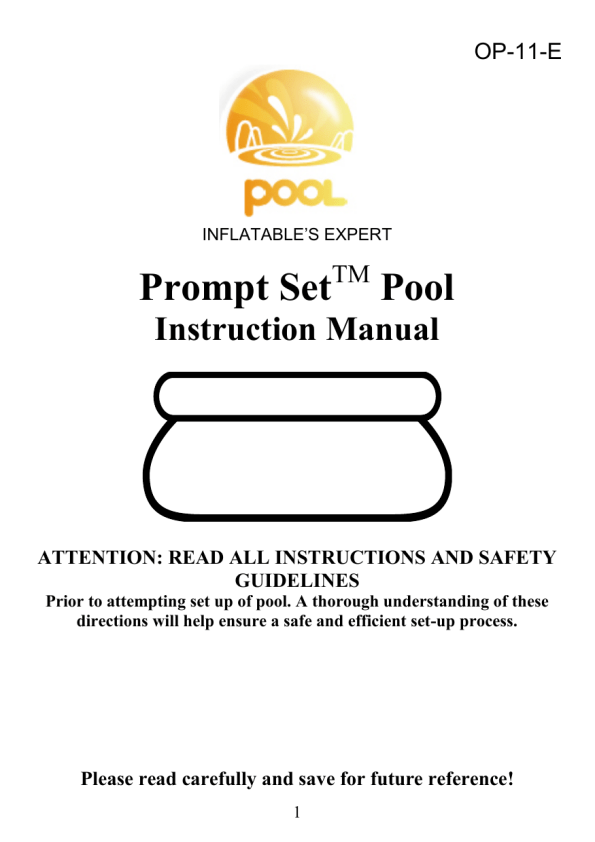 Prompt Set Pool Aqua Manualzz