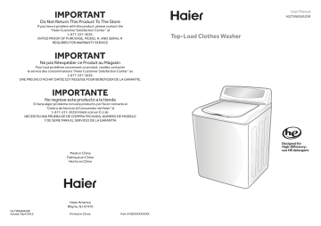 Haier HLTW600AXW Manual de usuario | Manualzz