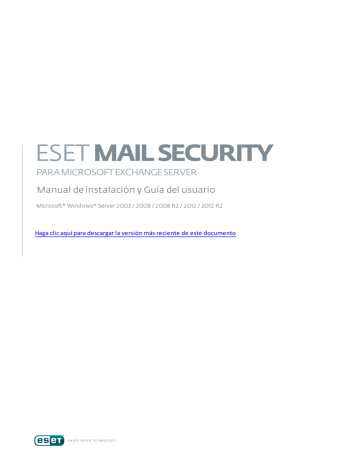 ESET Mail Security for Exchange Server Guía del usuario | Manualzz