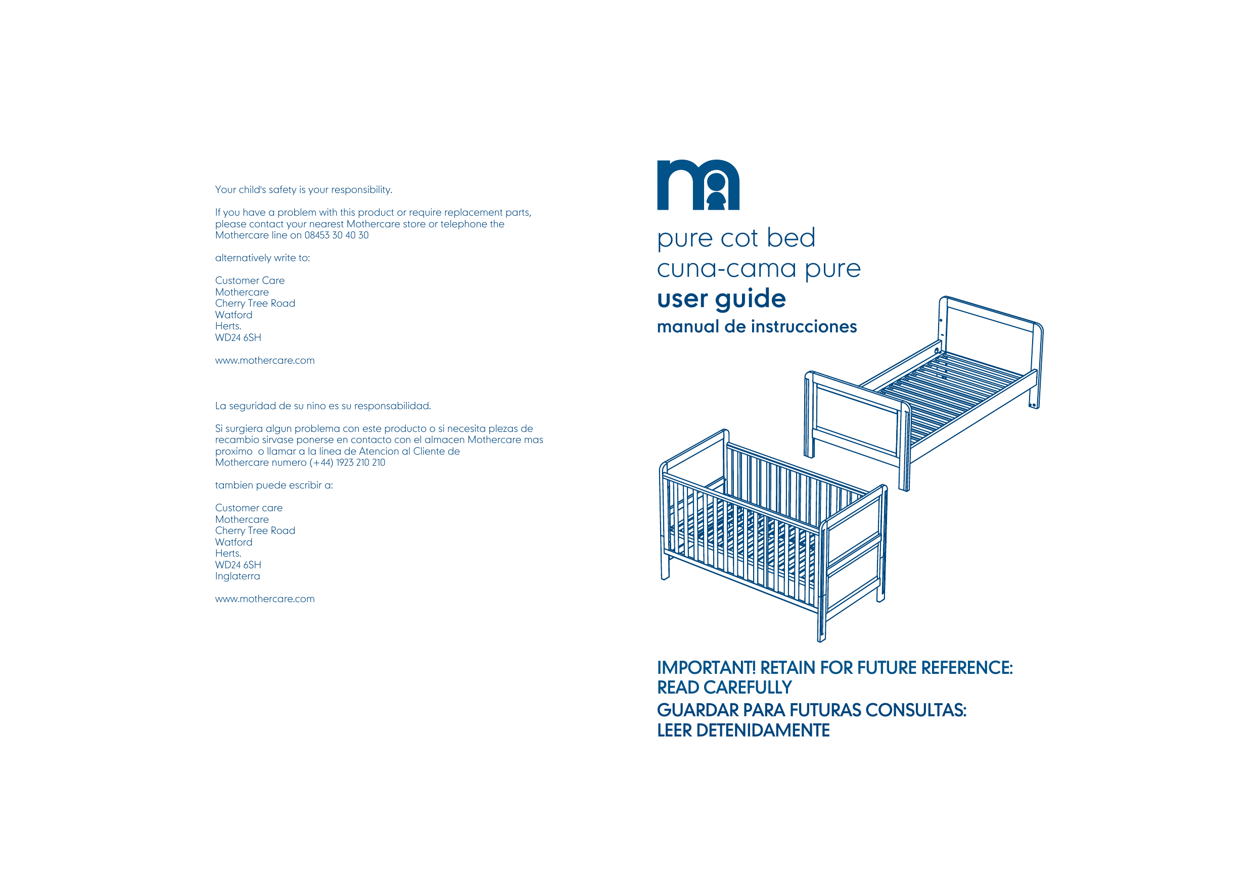 mothercare dropside cot spare parts