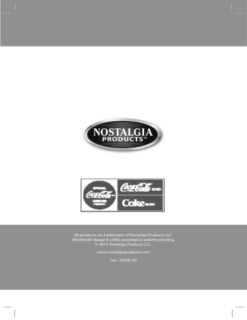 Nostalgia ISM800COKE Coca-Cola® Shaved Ice Machine Instruction Manual | Manualzz