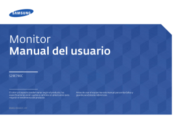 Monitor Manual del usuario - SAMSUNG DISPLAY SOLUTIONS | Manualzz