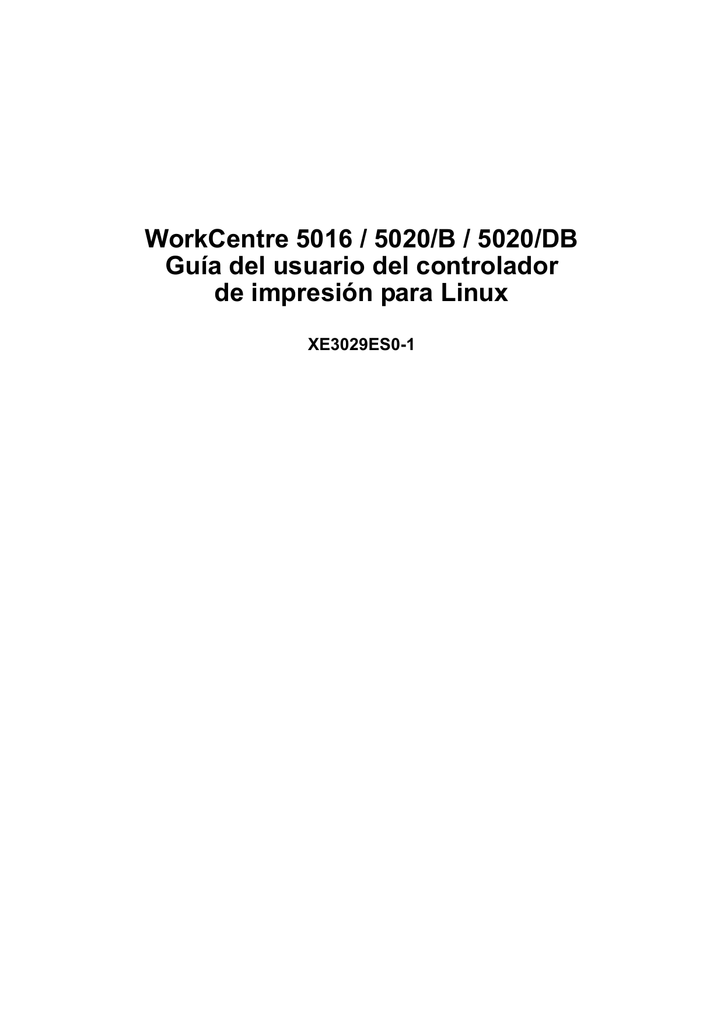 Xerox 5020 WorkCentre Guía Del Usuario | Manualzz