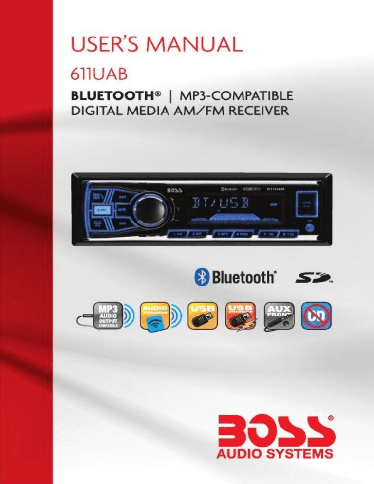 Boss Audio Systems 611UAB Owner's manual | Manualzz