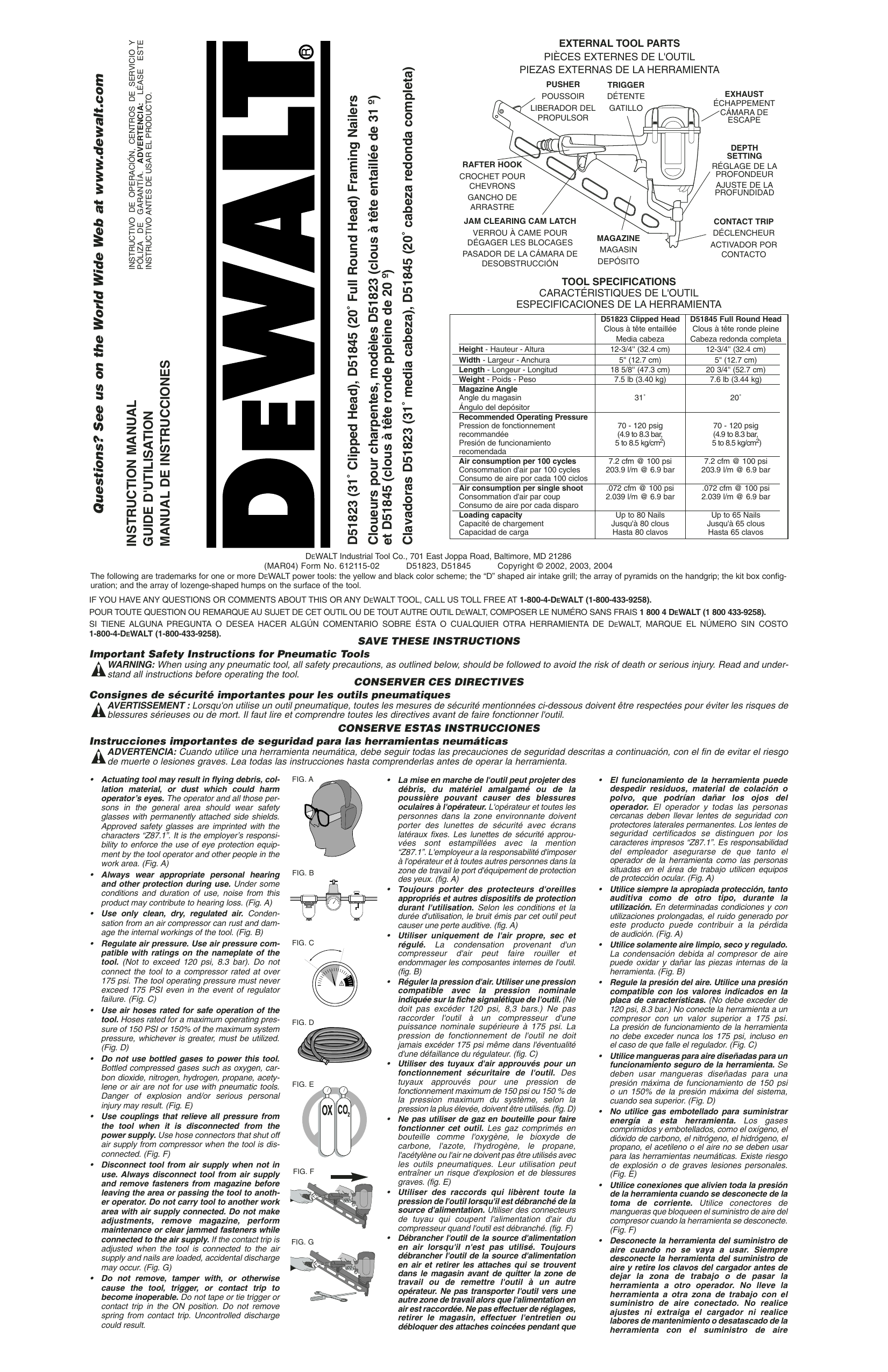 Dewalt D51822 Leaking Air informacionpublica.svet.gob.gt