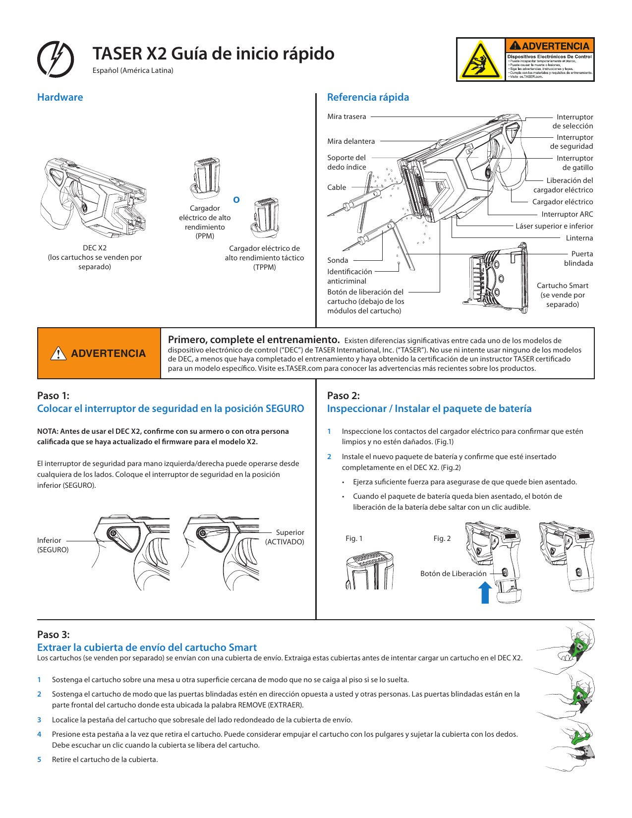 TASER X2 Guía de inicio rápido Manualzz