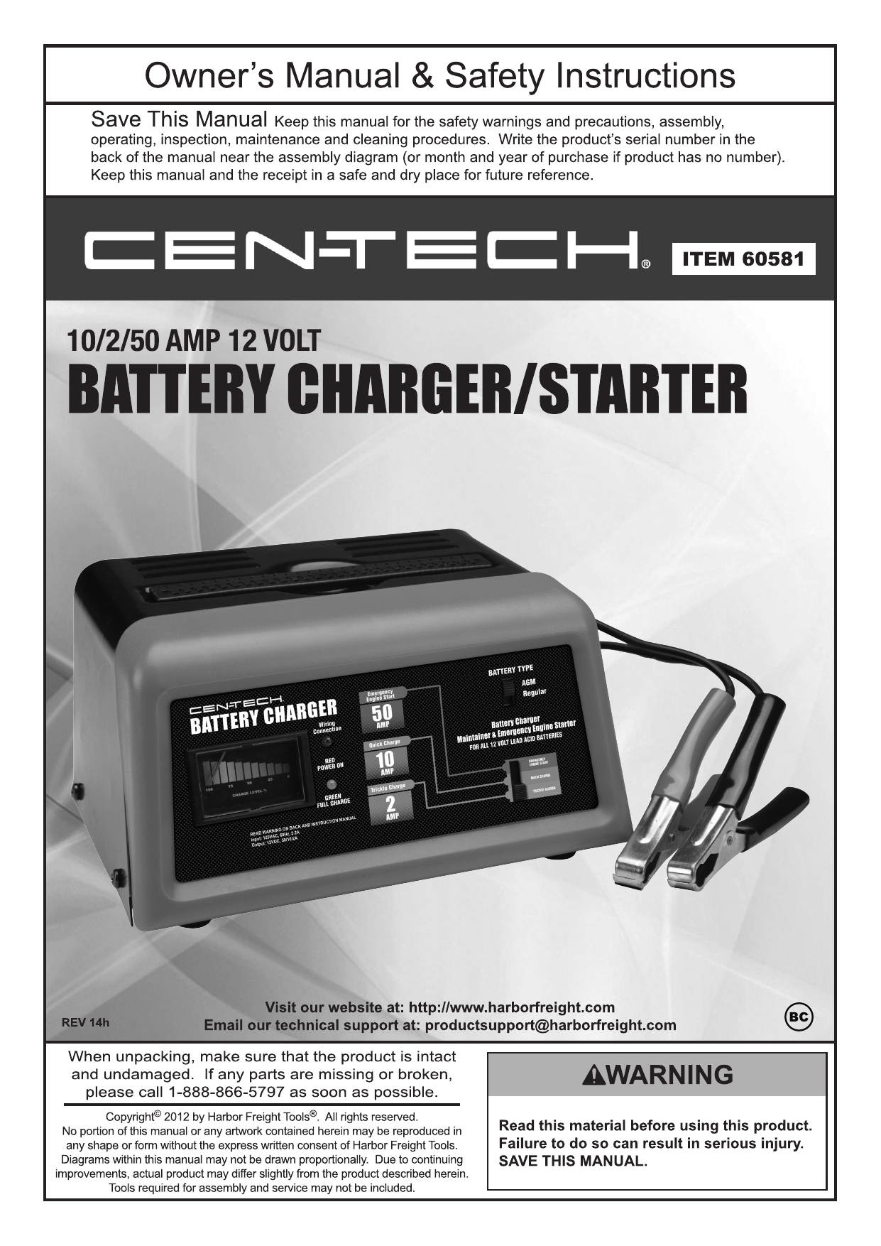 Centech 60581 Owner's Manual | Manualzz