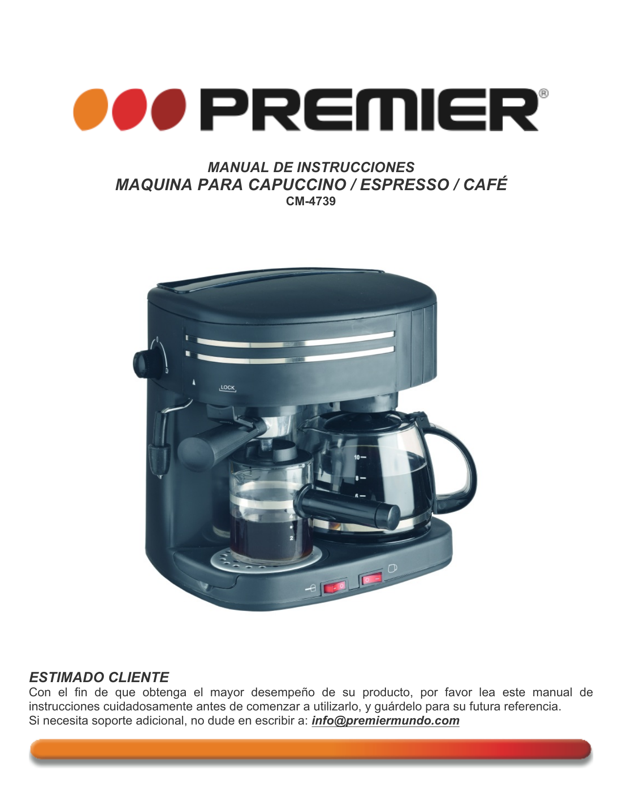 MAQUINA PARA CAPUCCINO / ESPRESSO / CAFÉ | Manualzz