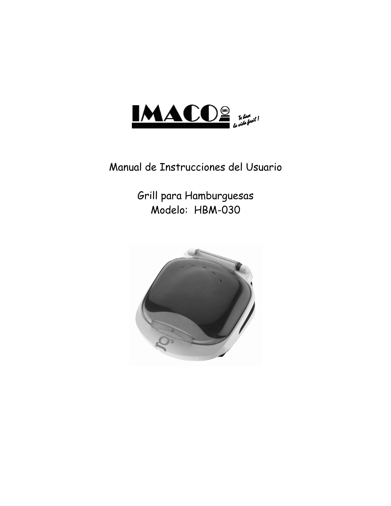 grill para hamburguesas, modelo hmb-030 | Manualzz