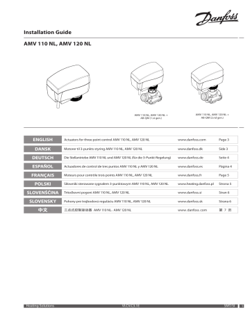 Danfoss AMV 110 NL, AMV 120 NL Installationsvejledning | Manualzz