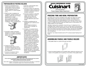 Cuisinart IC-50 Fruit Scoop Frozen Dessert Maker Attachment