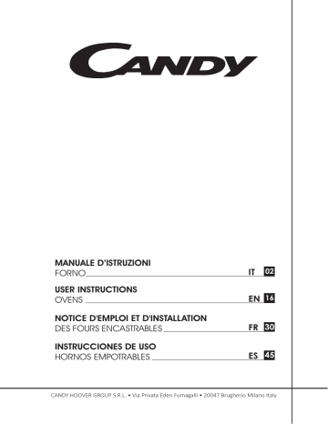 Candy FCPK606X Oven User manual | Manualzz