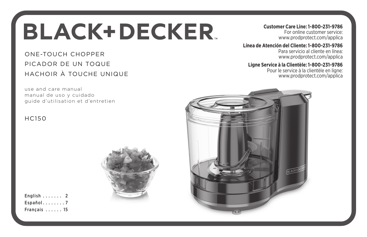 Black + Decker One Touch Chopper 