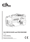Machine &agrave; brouillard et fum&eacute;e HF-902 Notice d'utilisation