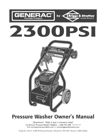 ryobi pressure washer 3000 psi manual
