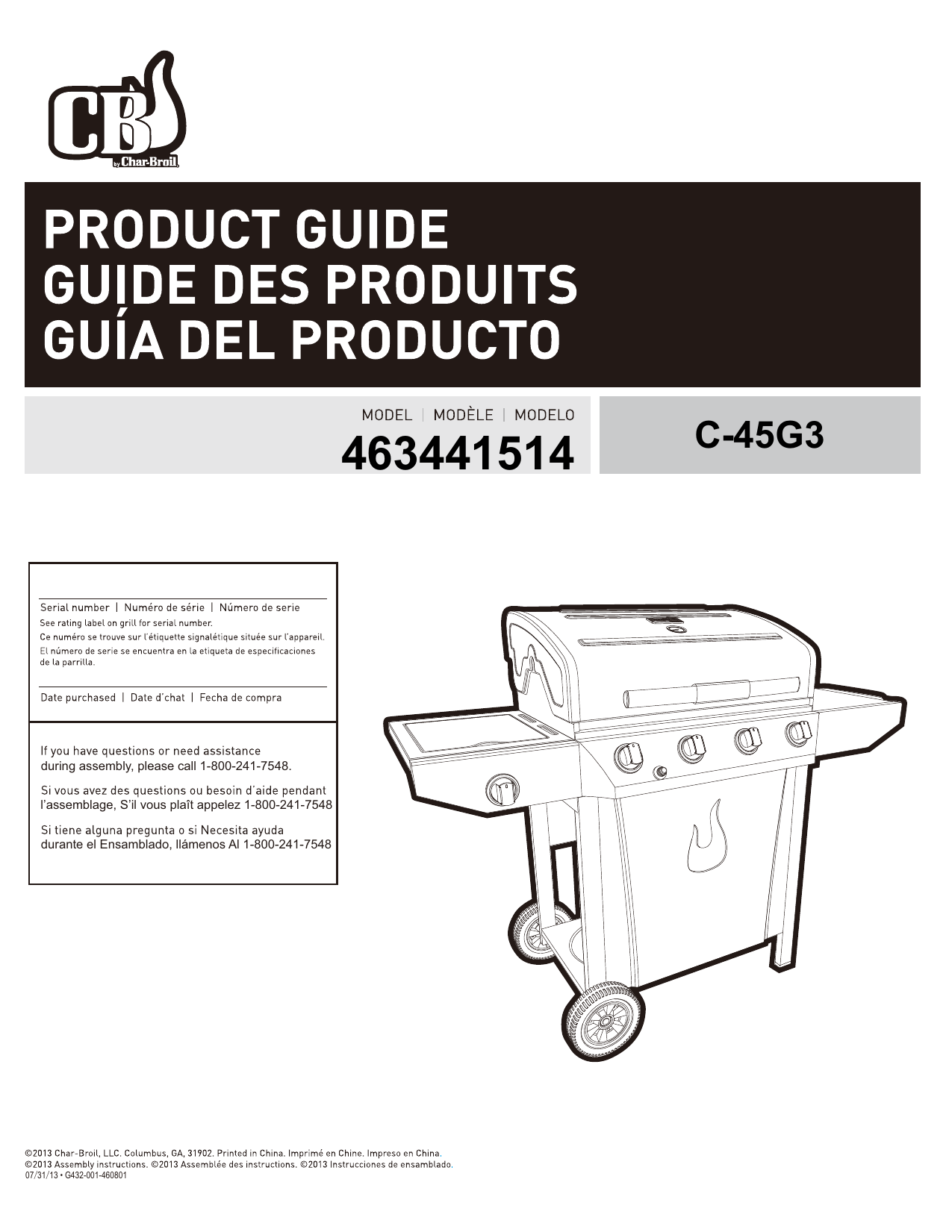 Charbroil 463441514 Bbq And Gas Grill Owner S Manual Manualzz