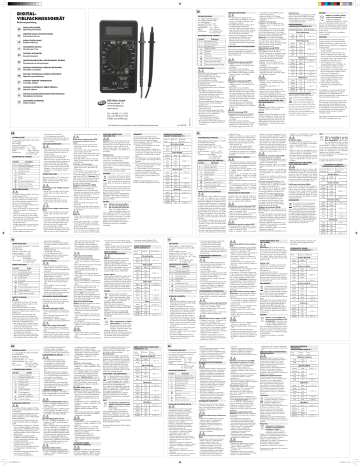 REV Digital Multimeter EM830B User Manual | Manualzz