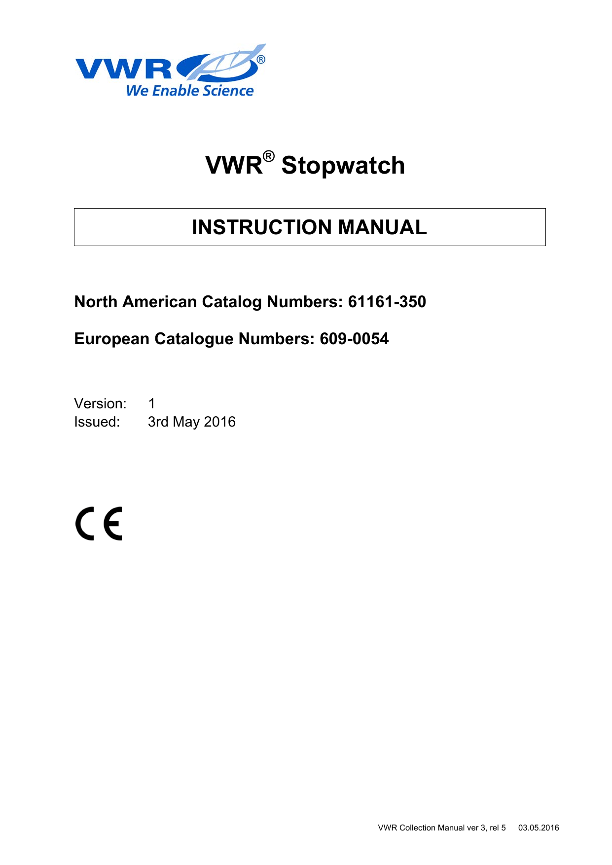 VWR 61161350 Instruction manual Manualzz