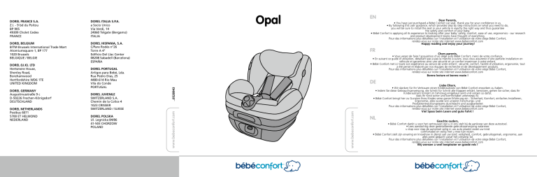 Gb Gb Gb Opal Bebe Confort Manualzz