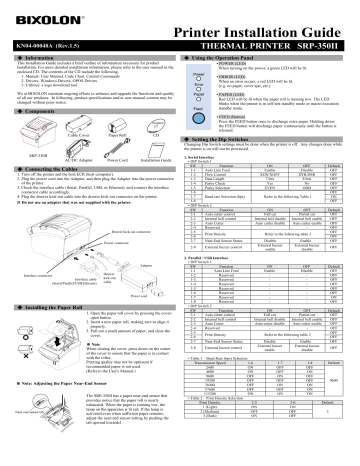 Printer Installation Guide | Manualzz