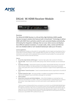 AMX DX-RX-4K - Data Sheet, Quick start Guide, Reference manual