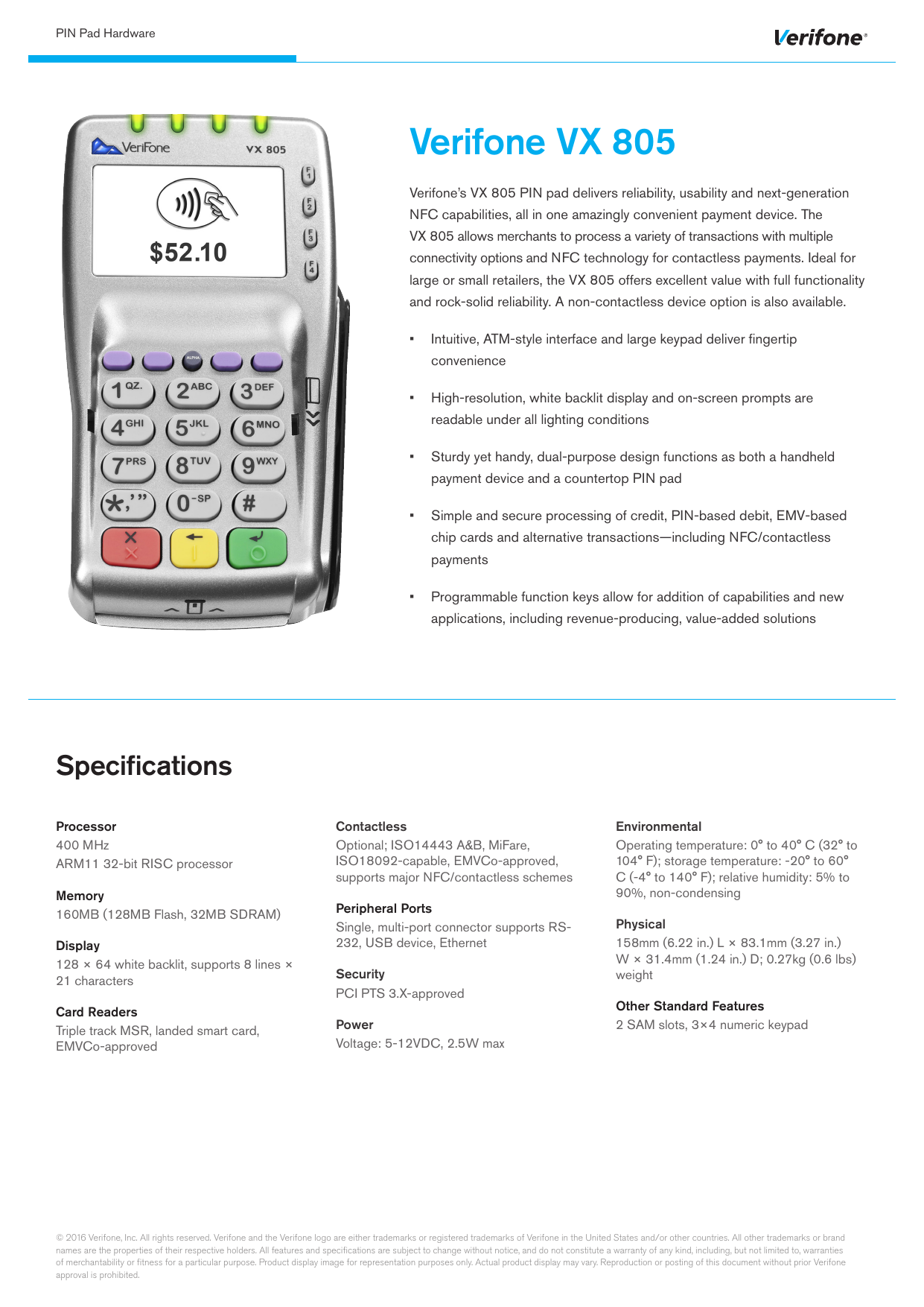 Verifone Vx805 Manual